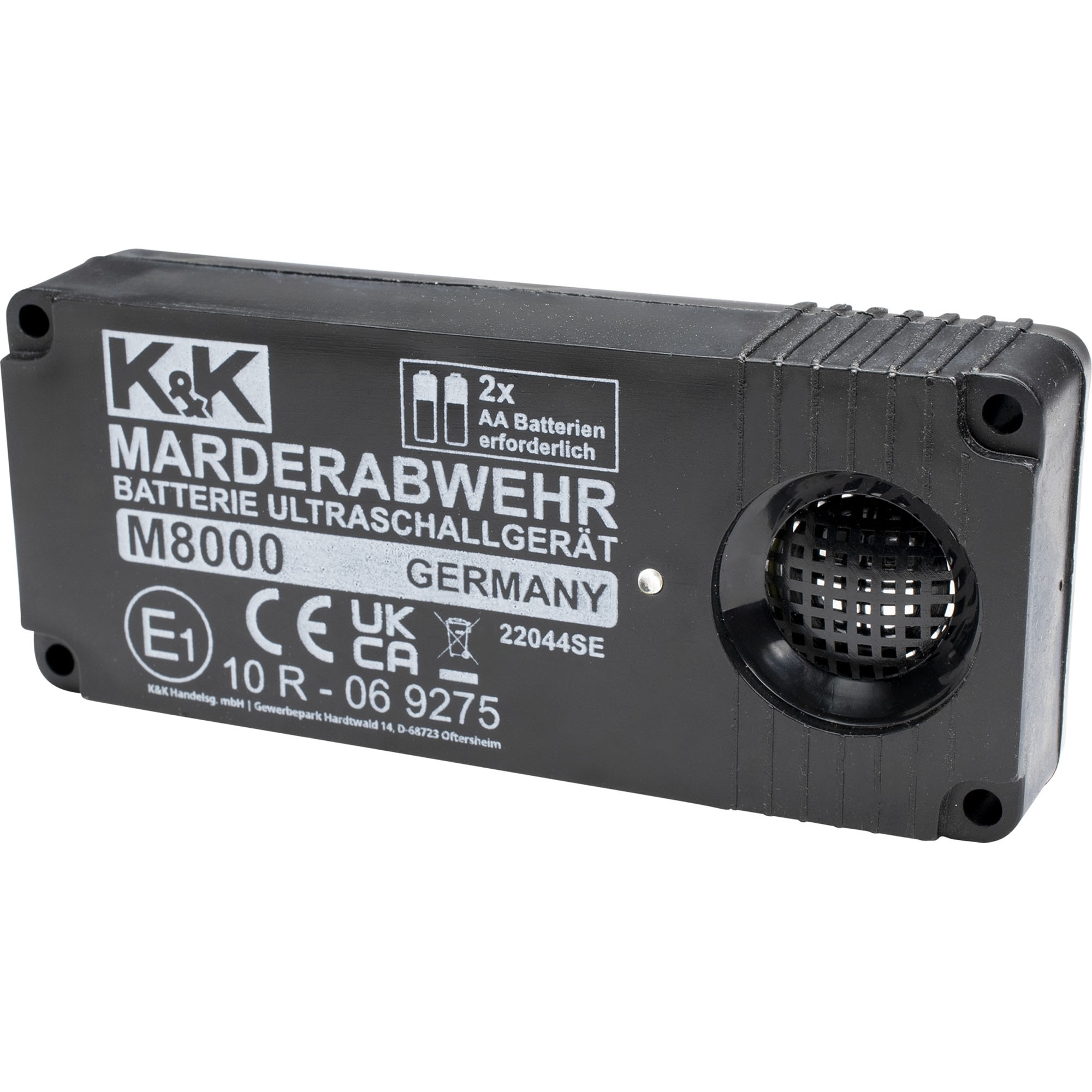Marderabwehrgerät mit Ultraschall, batteriebetrieben, M8000