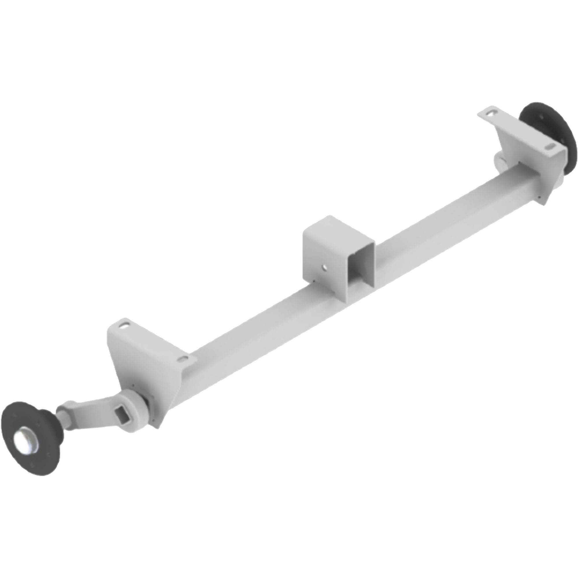 Gummifederachse ungebremst 750 kg, Auflage 1000 mm, mit Zugrohrhalter