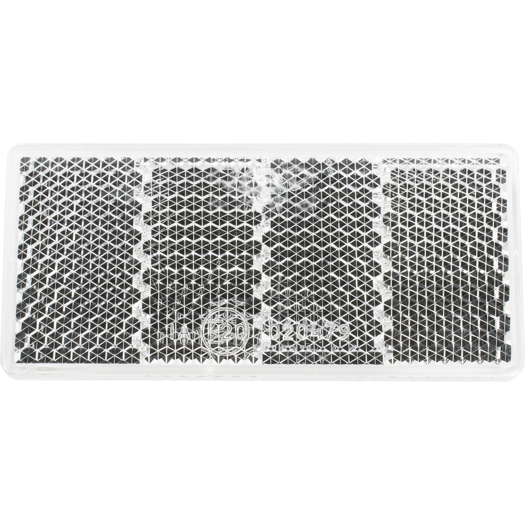 Rückstrahler 69 x 31,5 mm, weiß, zum Kleben